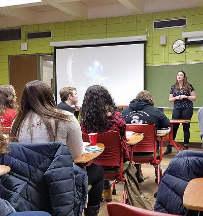 Alumna Caitlin Zant '12 spoke about her life as a maritime archaeologist to the History Department.