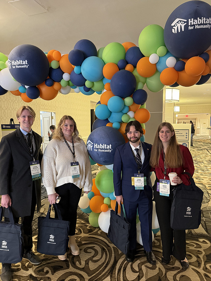 From left to right: Andrew Kirchhoff '25, Hailey Walsh '28, Shane Hermsen '28, Abigail Young '28.